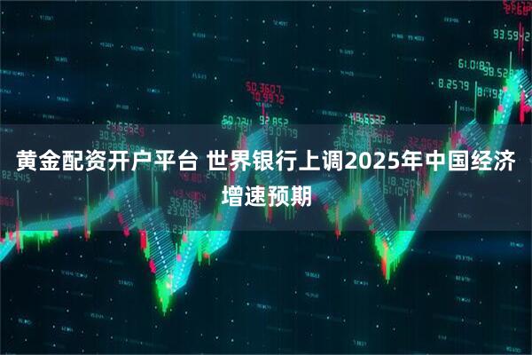 黄金配资开户平台 世界银行上调2025年中国经济增速预期